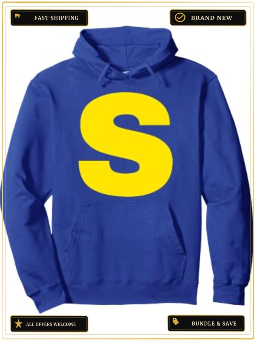 Letter S Funny Chipmunk Matching Halloween Costume Pullover Hoodie